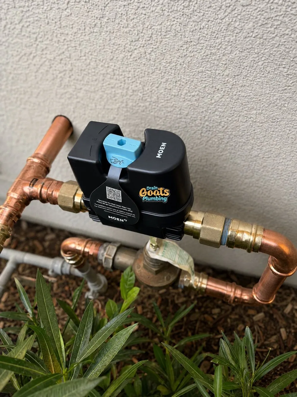 Moen Flo smart water shut-off valve installed by Drain Goats Plumbing