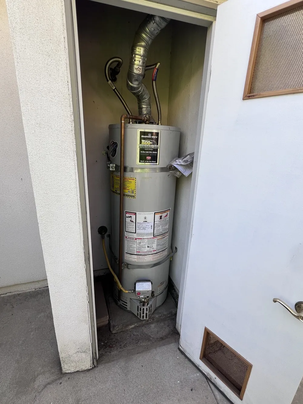 Before — old water heater